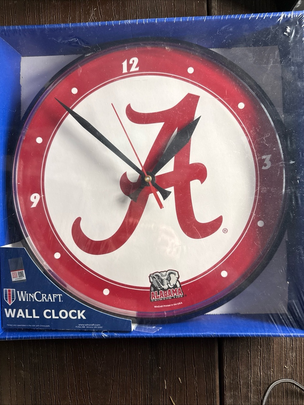 Wincraft Alabama Wall Clock in Red and White